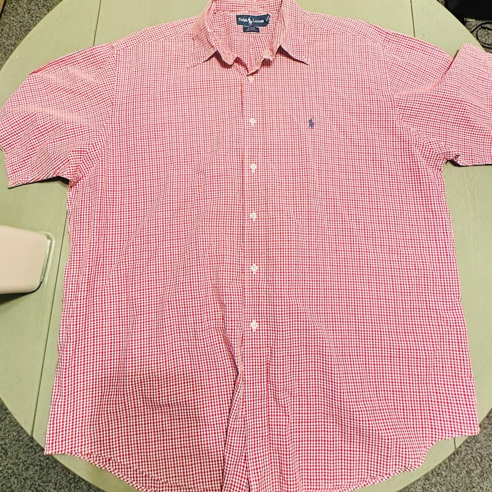 Ralph Lauren Red Checkered Casual Shirt